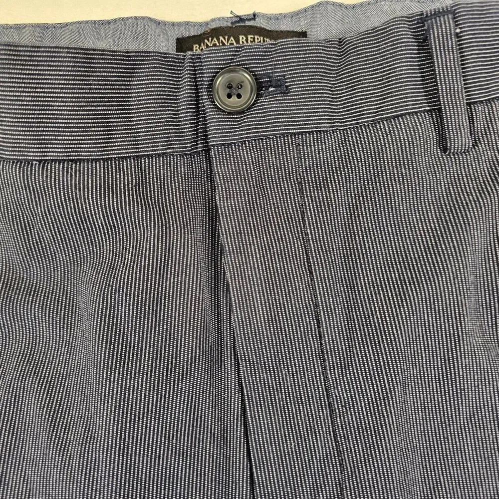 Banana Republic Aiden Chino Pants Slim Flat Stretch Office Work‎ Navy Mens 36x30